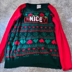 A Nice and Naughty Christmas sweater, worn once!
